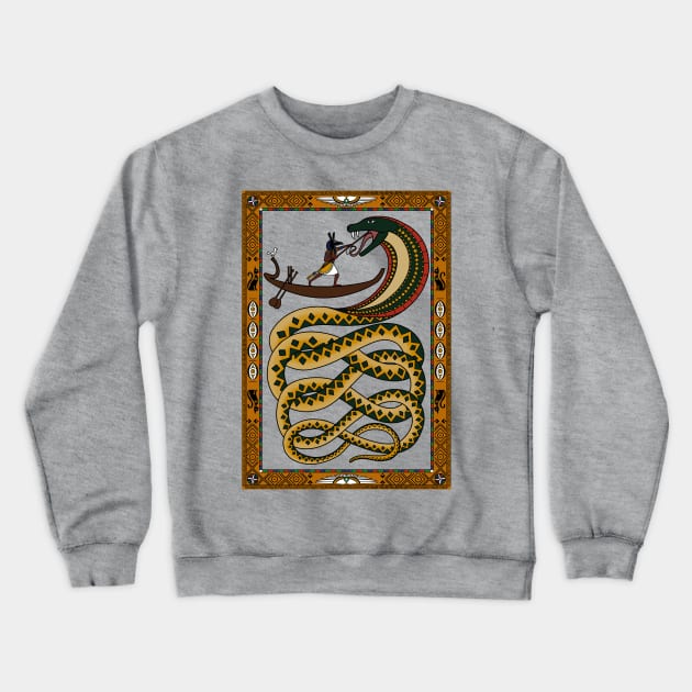 Set (Seth) fighting Apophis (Apep) Crewneck Sweatshirt by Art of Arklin